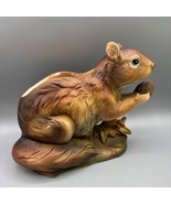 Vintage Napcoware Squirrel Ceramic Planter Figurine Holding Acorn - $406.24 MXN