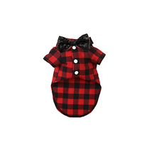 Buffalo Plaid Bowtie Dog Shirt - £37.35 GBP