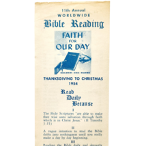 1954 11th Annual Worldwide Bible Reading Bookmark VTG Christian Ephemera... - $370.74 MXN