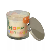 NEW Sonoma HAPPY BIRTHDAY Sugared Vanilla 13 oz. 3 wick Glass Jar Candle w/ lid - $10.95