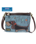 WIENER DOG MINI CROSSBODY PURSE INDIGO BLUE CHALA - $857.40 MXN