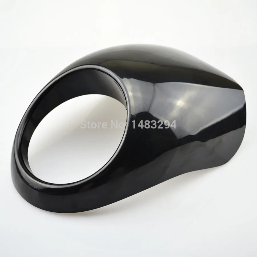 Black Front l k Headlight Fairing Custom Mask Fits  HD ter Dyna FX/XL 883 883L - £168.18 GBP
