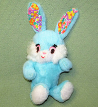 Mary Meyer Blue Bunny 14&quot; Vintage Rabbit Plush Stuffed Animal Felt Eyes Easter - £20.52 GBP