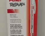 Pentel R.S.V.P. Stick Pen 1mm Medium Line Ballpoint Clear Barrel - Red I... - $14.84
