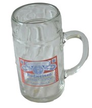 Large Vintage Genuine Clear Glass Budweiser Lager Logo Beer Stein Mug 8&quot;  - $11.65