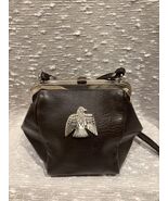 Barganza Vtg 70s Genuine Leather Crossbody Small bag Boho Hippie Thunder... - $60.00