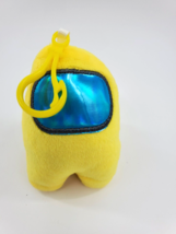 Just Toys Among Us Yellow Plush Backpack Clip On Keychain  4&quot; Plush Toy B50 - $8.99