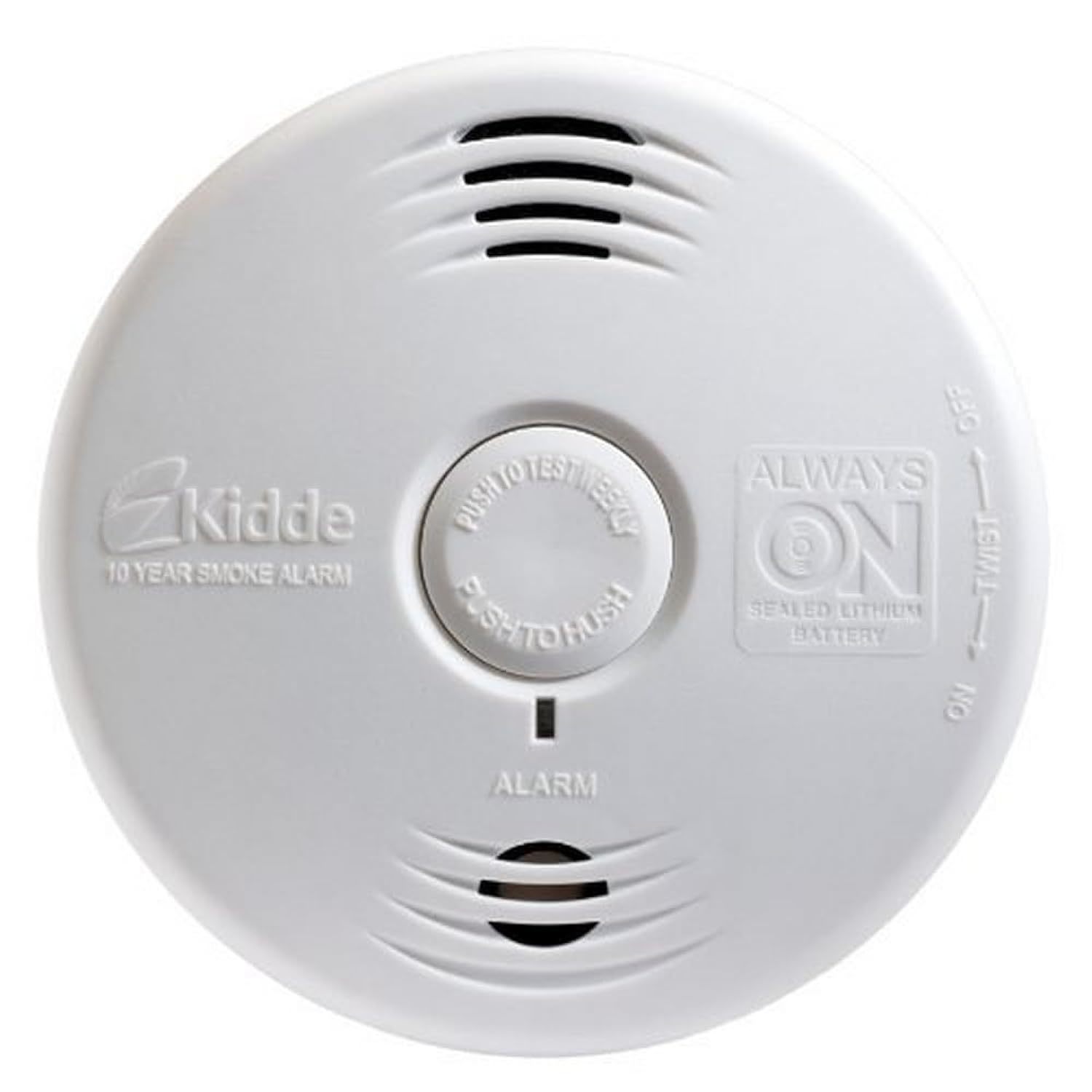 Kidde Smoke Detector, 10-Year Battery, Photoelectric Sensor Smoke Alarm