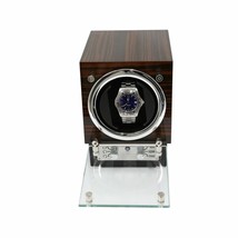 Bey-Berk &quot;Ebony Burlwood Watch Winder Ebony Glass Door - £311.70 GBP