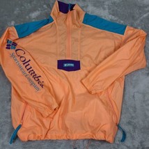 Vintage COLUMBIA With Columbia On The Sleeve Color Block Zip Jacket Size... - $37.74