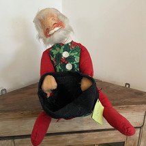 Annalee Mobilitee 13” Sitting Santa 1971 Made in the USA Santa Clause Xmas - $14.74