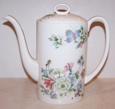 Stunning Wedgwood England Bone China Lemon Tree Butterflies &amp; Flowers Coffee Pot - £78.25 GBP