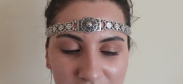 Flowery Central Star Forehead Silver Plated, Armenian Headpieces Ethnic ... - $56.00