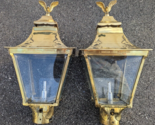 Gas Lantern Light Outdoor Modern Home Products Brass Eagle Pair - $679.90