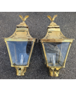 Gas Lantern Light Outdoor Modern Home Products Brass Eagle Pair - £535.53 GBP