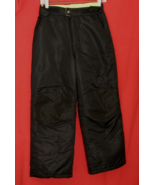 Swiss Tech Snow Ski Pants Youth L 10/12 Black Green Ankle Guard Reinforc... - $14.38