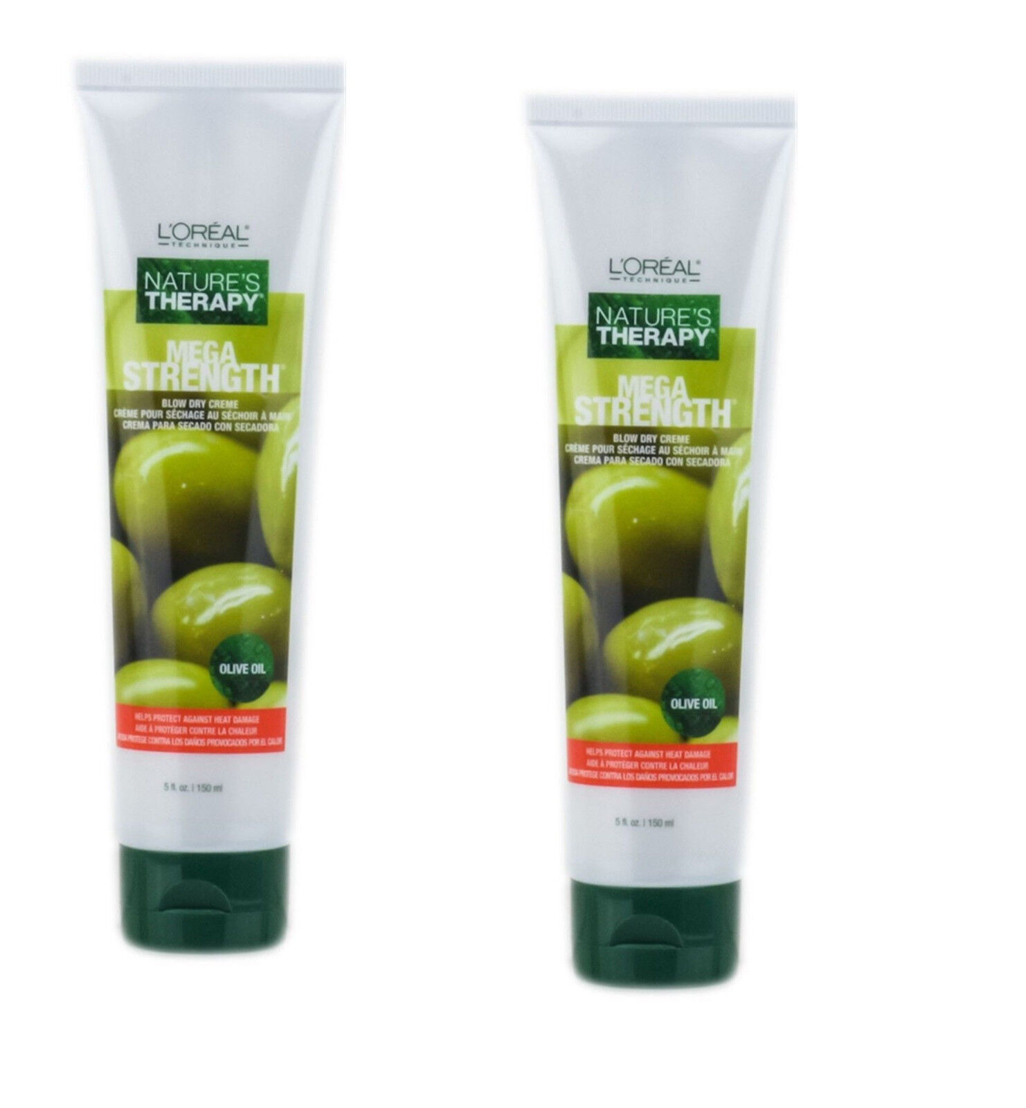 2-L'Oreal Nature's Therapy Mega Strength Blow Dry Creme, 5 oz-x 2 BRAND NEW-  - $12.86