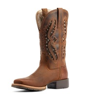 Ariat Women&#39;s Hybrid Rancher VentTEK Distressed Western Performance Boots - £131.36 GBP