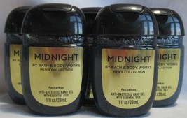 Bath & Body Works Pocket Bac Hand Gel Lot Set Of 5 Midnight Men's Collection - $17.72