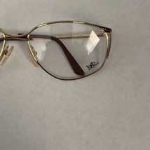 New VTG Logo Paris Curved Brow Gold &amp; Black Cat Eye Eyelasses Frames 55-... - £27.46 GBP