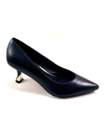 Nine West Ariella Black Leather Mid Heel Pointed Toe Pumps - $99.00