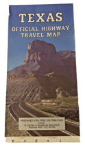 Texas Official Highway Travel Map 1980s Fold Out Brochure Art Frameable ... - $18.49