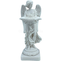 The Angel of Baptism with shell Cast Marble Greek Sculpture Statue white - £31.31 GBP