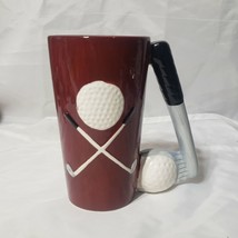 Golf club handle coffee mug 16 oz mug handpainted - £9.42 GBP