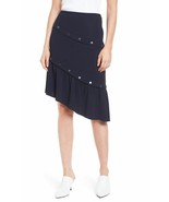 Lewit Snap Detail Skirt SZ 4 Black - $61.78