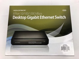 Desktop Gigabit Ethernet Switch Monoprice M1008D 8 Port 10/100/1000 Mbps - £13.44 GBP