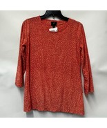 JM Collection Womens XS Pink Coral Textured 3/4 Sleeve Top RETAG CS23 - $26.87 CAD