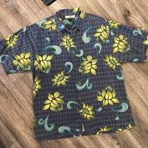 Vintage Tommy Bahama Shirt Size M Relax Tropical Floral Pattern 100% Silk - $21.25