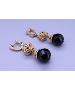 Judith Ripka Black Onyx Bead Drop Earrings in 18K Yellow Gold - $2,676.16 CAD