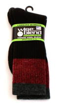 Wise Blend Black Merino Wool Blend Socks Men&#39;s Size 9-13 New in Package - £15.51 GBP