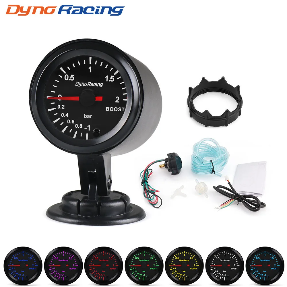 2&quot; 52mm 7 Colors LED Car Auto 2BAR Turbo Boost Gauge Meter High Speed Stepper - £36.70 GBP