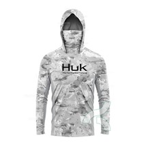Long Sleeve Anti-UV Fishing Shirt with Hood Face Mask Outdoor Protection... - €43,68 EUR