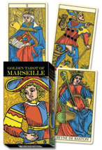 Golden Tarot of Marseille CARD DECK + Booklet Lo Scarabeo - $29.69