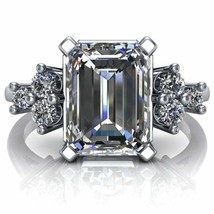 Emerald Cut 2.80Ct Simulated Diamond 14k White Gold Over Engagement Ring Size 7 - £112.22 GBP