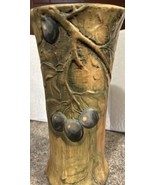 Huge Weller Woodcraft Vase Purple Plums On Branches 12&quot; X 6&quot; - $5,583.71 MXN