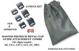 ANDIS MASTER PREMIUM METAL CLIP 6 pc GUIDE COMB SET*For MBA,GC,MLC,LML C... - $21.99