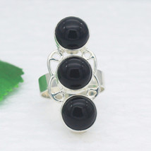 925 Sterling Silver Natural Tourmaline Ring Handmade Birthstone Jewelry All Size - £41.35 GBP
