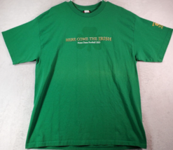 Vtg Notre Dame Fighting Irish St.Clair Apparel T Shirt Football Unisex XL Green - £15.90 GBP