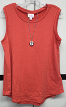 NWT New Released LuLaRoe Medium Solid Red Cocoa Tank Top 4th Of July - £25.37 GBP