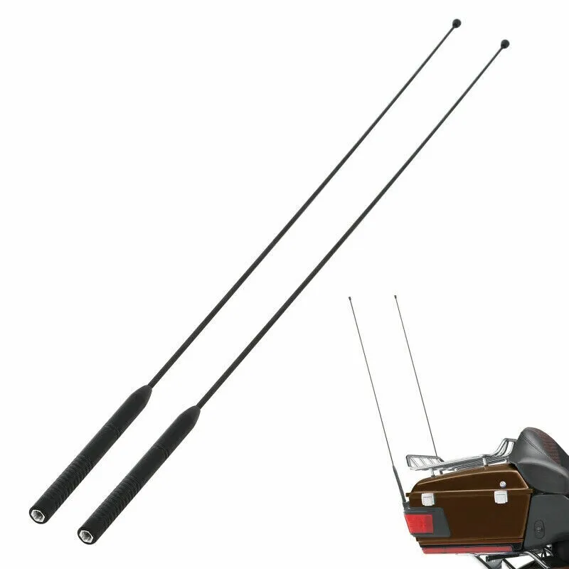 Motorcycle 2PCS AM FM Antenna  Harley Street Road Glide Tour Road Street Electra - £270.68 GBP