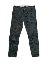 Anthro Pilcro &amp; the Letterpress Womens Jeans Blue STET Leopard Skinny Zi... - £15.20 GBP