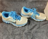 Nike Womens 7 Air Icarus+ Flywire Lace Up Running Shoes White Blue 52752... - $13.49