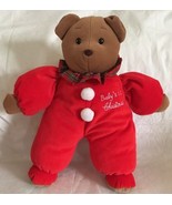 PJ Toys Babys 1st First Christmas Red Rattle Plush Teddy Bear Lovey EUC 13” - £12.77 GBP