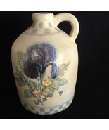 Bob&#39;s Pottery Large Ceramic Floral Vase Jug Yellow - £38.04 GBP