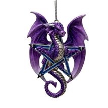 Lunar Magic Guardian Dragon Ornament by Anne Stokes 3.75 Inches Tall - $12.85