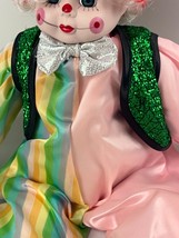 Porcelain Clown Wind Up Musical Doll Vintage Collectible 19in - £22.05 GBP